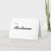 naar mijn Bestman Bedankkaart (Voorkant)