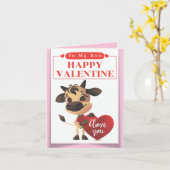 Naar mijn boek, blije VALENTIJN | Wenskaart Kaart (Gele Bloem)