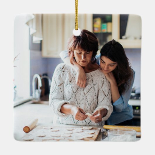 Naar mijn "bonus" stap dochter | Offerte & foto ca Keramisch Ornament (Achterkant)