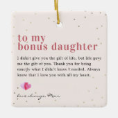 Naar mijn "bonus" stap dochter | Offerte & foto ca Keramisch Ornament (Voorkant)