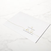 Naar mijn bride op onze huwelijksdag Cute Message Folie Uitnodiging (Gedraaid)