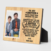 Naar mijn broer cadeau van broer met aangepaste fo fotoplaat (Zijkant)