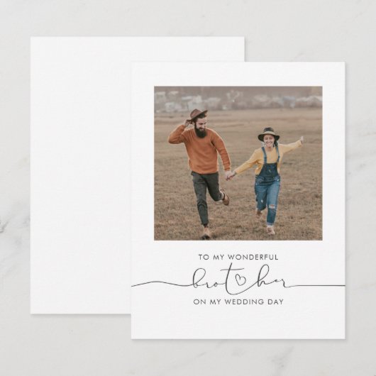 Naar mijn broer op mijn bruiloft Foto (Voorkant / Achterkant)