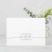 Naar mijn broer Wedding Morning Cute Message (Staand voorkant)