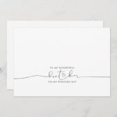 Naar mijn broer Wedding Morning Cute Message (Voorkant / Achterkant)