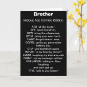 NAAR MIJN *BROTHER* MIDDEN-LEEFTIJDKAART VOOR DE T KAART (Gele Bloem)