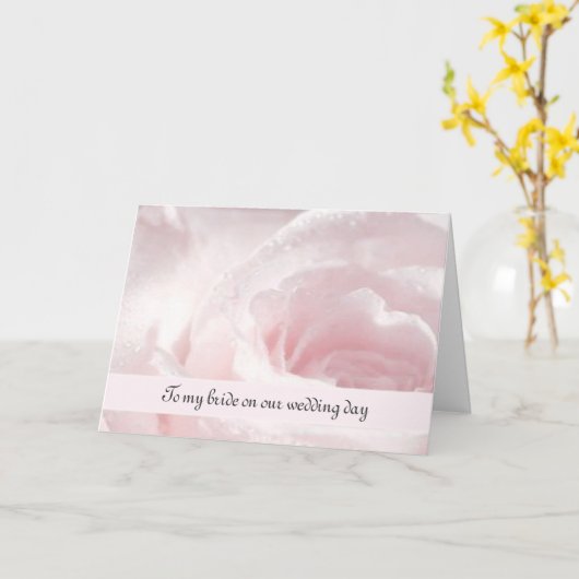 Naar mijn bruid op onze trouwdag kaart (Gele Bloem)