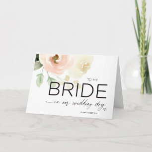 Naar mijn bruid op onze trouwdagkaart van Groom Kaart