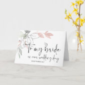 Naar mijn bruid van de bruidegom die onze bruiloft kaart (Gele Bloem)