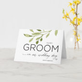Naar mijn bruidegom cadeau van Bride Garden Summer Kaart (Gele Bloem)