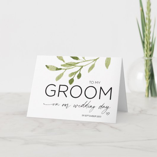 Naar mijn bruidegom cadeau van Bride Garden Summer Kaart (Voorkant)