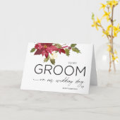 Naar mijn bruidegom huwelijkscadeau van Bruid Kers Kaart (Gele Bloem)