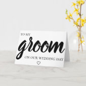 Naar mijn bruidegom op onze trouwdag kaart (Gele Bloem)