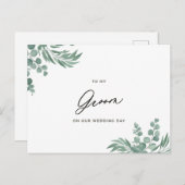 Naar mijn bruidegom trouwdag Kaart (Voorkant / Achterkant)