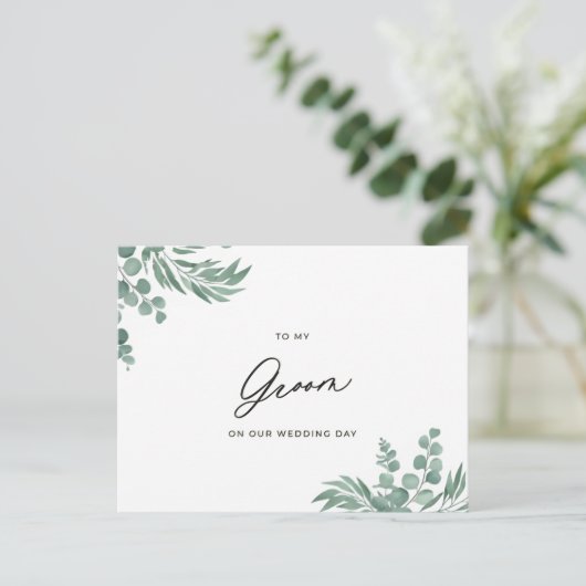 Naar mijn bruidegom trouwdag Kaart (Staand voorkant)