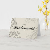 naar mijn bruidsmeisje kaart (Gele Bloem)