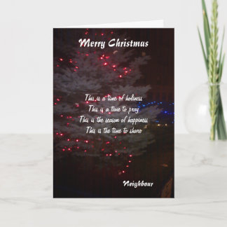 Naar mijn buurman Kerstmis-wenskaarten Feestdagen Kaart