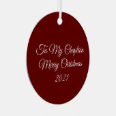 Naar mijn Chaplain Metal Ornament (Voorkant Rechts)