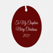 Naar mijn Chaplain Metal Ornament (Voorkant links)