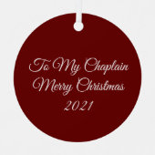 Naar mijn Chaplain Metal Ornament (Voorkant)