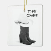 **NAAR MIJN COWGIRL EN BOOTS** CHRISTMAS ORNAMENT (Links)