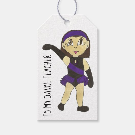 Naar mijn dansleraar Jazz Dancer, Cadeau Cadeaulabel (Voorkant)
