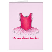 Naar mijn dansleraar roze ballet ballerina Tutu (Voorkant)