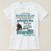 Naar mijn dierbare dochter in shirt (Design voorkant)