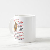 Naar mijn dierbare schoonzoon koffiemok (Voorkant links)