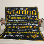 Naar mijn dochter Blanket, Butterfly Blanket, fami Fleece Deken