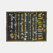 Naar mijn dochter Blanket, Butterfly Blanket, fami Fleece Deken (Voorkant (Horizontaal))