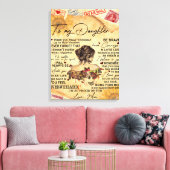 Naar mijn dochter Butterflies, een dag-cadeauidee Canvas Afdruk (Insitu (Woonkamer))