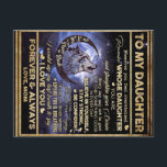 Naar mijn dochter Butterflies Gift, dochter Birthd Briefkaart<br><div class="desc">Naar mijn dochter Butterflies Gift, dochter Birthday</div>