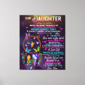 Naar mijn dochter Butterflies Gift, dochter Birthd Canvas Afdruk (Voorkant)