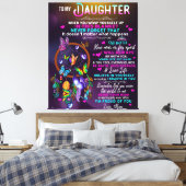 Naar mijn dochter Butterflies Gift, dochter Birthd Canvas Afdruk (Insitu (Slaapkamer))
