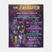 Naar mijn dochter Butterflies Gift, dochter Birthd Fleece Deken (Voorkant)