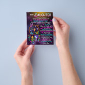 Naar mijn dochter Butterflies Gift, dochter Birthd Flyer (Hand)