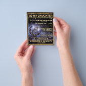 Naar mijn dochter Butterflies Gift, dochter Birthd Flyer (Hand)