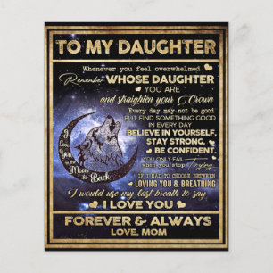 Naar mijn dochter Butterflies Gift, dochter Birthd Flyer