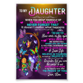 Naar mijn dochter Butterflies Gift, dochter Birthd Foto Afdruk (Voorkant)