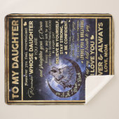 Naar mijn dochter Butterflies Gift, dochter Birthd Sherpa Deken (Voorkant (horizontaal))