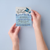 Naar mijn dochter Butterfly Gift, dochter Birthday Flyer (Hand)