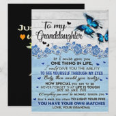 Naar mijn dochter Butterfly Gift, dochter Birthday Menu (Voorkant / Achterkant)