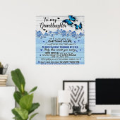 Naar mijn dochter Butterfly Gift, dochter Birthday Poster (Thuiskantoor)