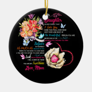 Naar mijn dochter-cadeau van moeder die familie aa keramisch ornament