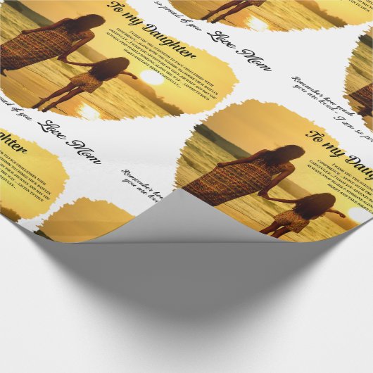 Naar mijn dochter cadeaupapier (Hoek)