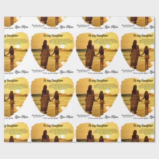 Naar mijn dochter cadeaupapier (Vlak)