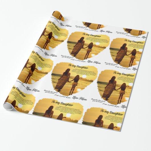 Naar mijn dochter cadeaupapier (Uitgerold)