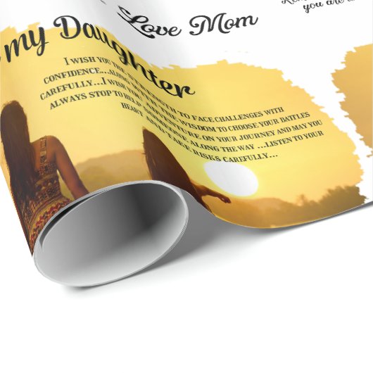 Naar mijn dochter cadeaupapier (Rol Hoek)