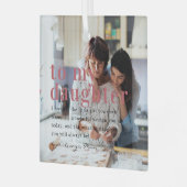 Naar mijn dochter | Citaat- en fotocadeau Glas Ornament (Voorkant links)